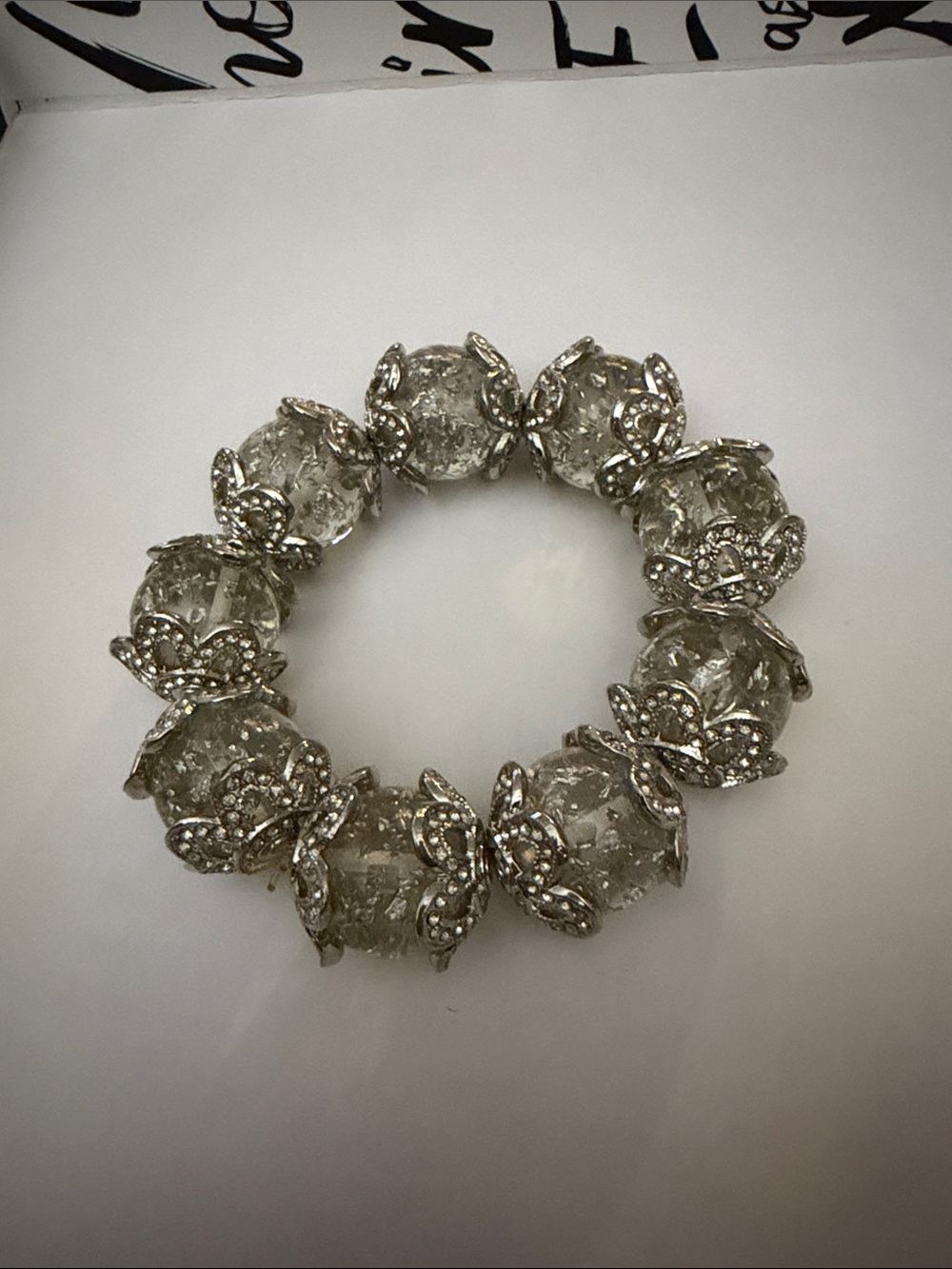 Sassy Jones Dina Clear Crystal Stretch Bracelet